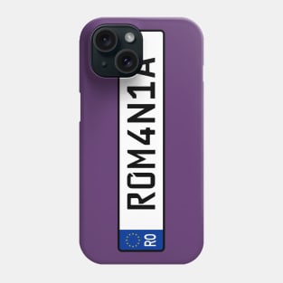 Romania car license plate Phone Case