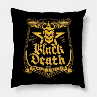 Black Death Malt Liquor Vintage Pillow