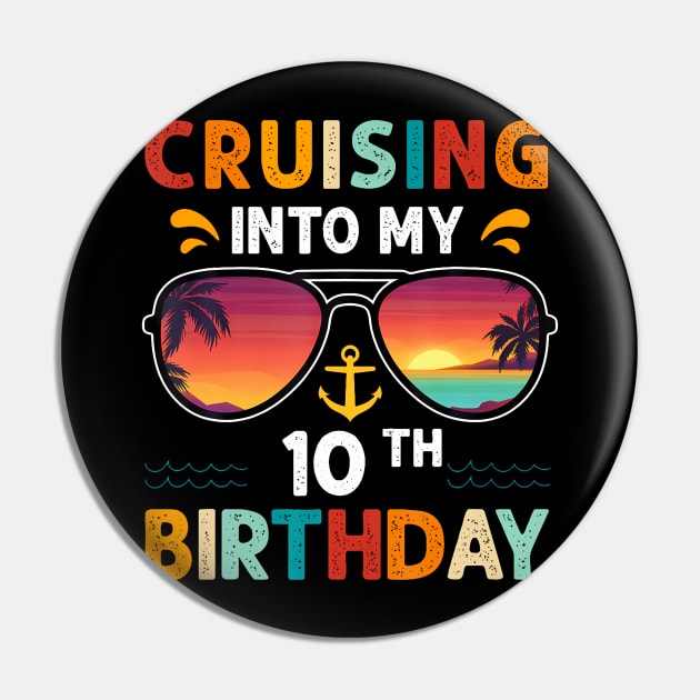 Cruising Into My 10th Birthday 10 Years Old Cruise Birthday Pin by Cortes1