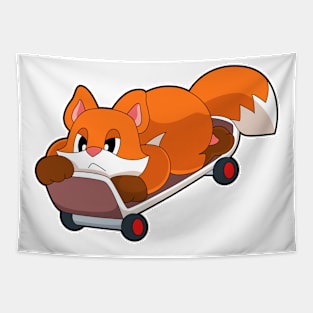 Fox Skater Skateboard Tapestry