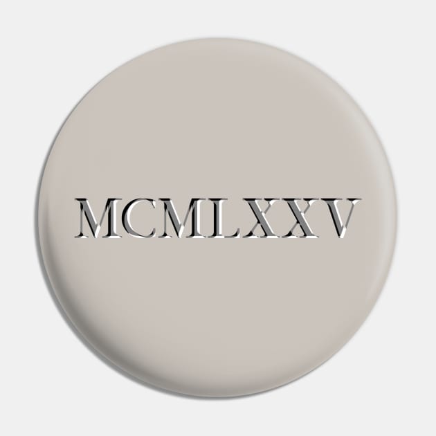 Roman Numeral 1975 Pin by GloopTrekker