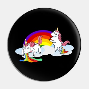 Puking Pooking Unicorn Pin