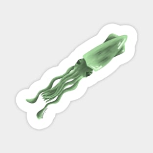 Green Squid Magnet