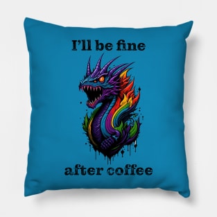 Coffee Dragon Pillow