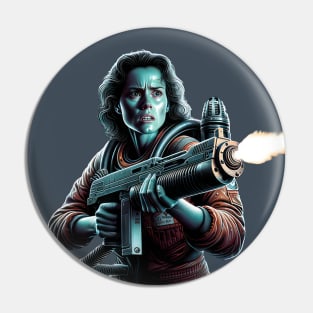 Ellen Ripley with Flame Thrower Pin