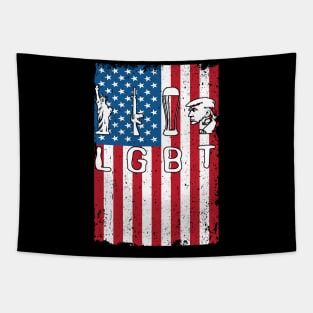 Liberty Gun Beer Trump America Freedom 4th Of July Tapestry