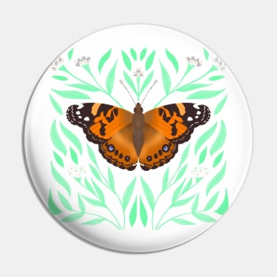 American Painted Lady - Charcoal Pin