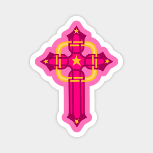 Legendary Dark Pink Celtic Cross Magnet