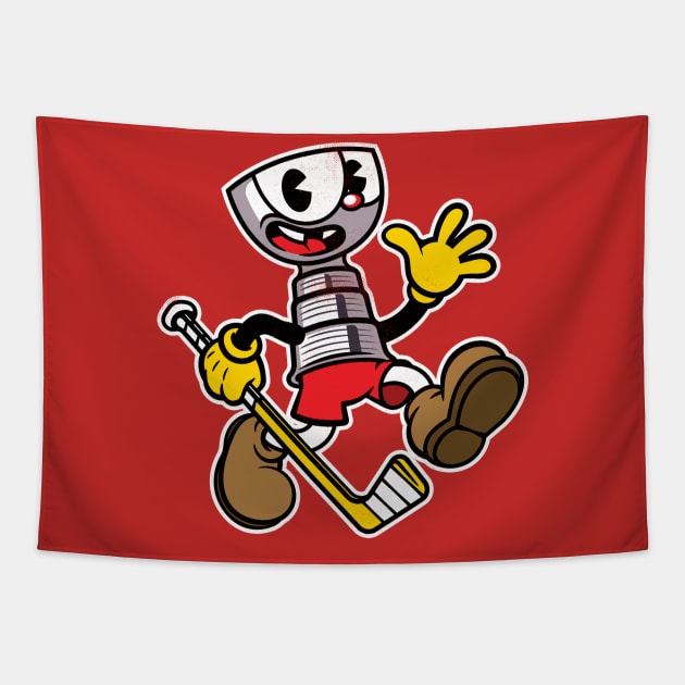 Stanley Cuphead Tapestry by toadyco