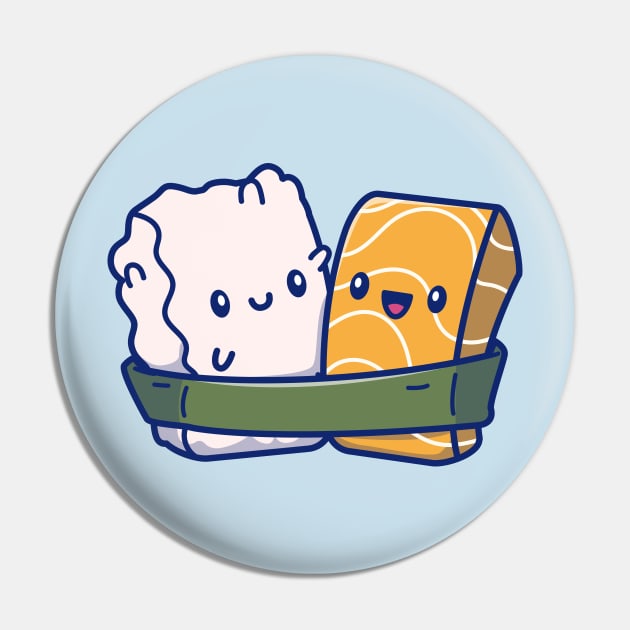 Cute Sushi Rice Cartoon Pin by Catalyst Labs