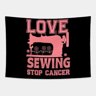 Love sewing machine Stop Cancer Support  Womens Tapestry