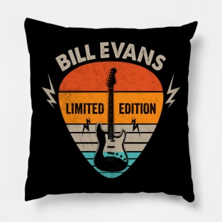 Vintage Bill Evans Name Guitar Pick Limited Edition Birthday Pillow