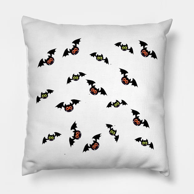 Halloween Cute Bat Happy new designs Pillow by Prossori