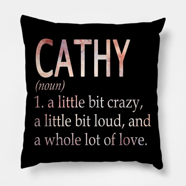 Cathy Girl Name Definition Pillow by ThanhNga