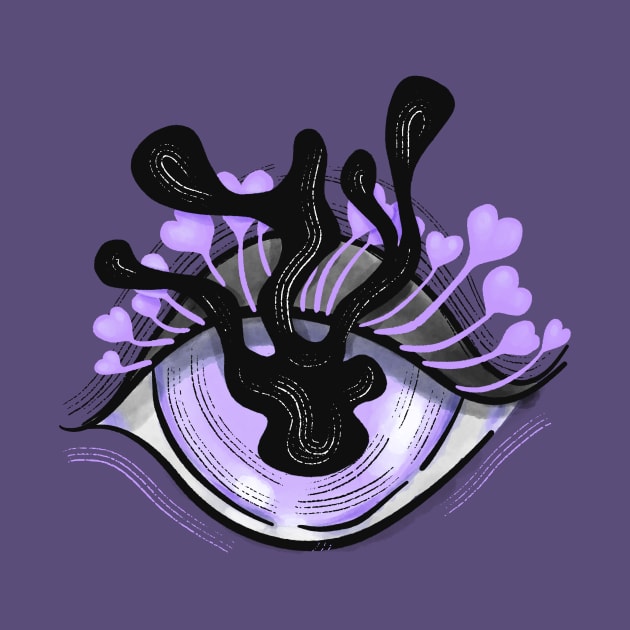 Purple Eye Creepy Cute Pastel Goth by Boriana Giormova