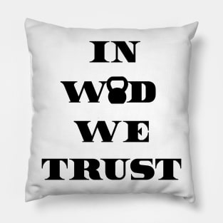 IN WOD WE TRUST - Black Writing Pillow