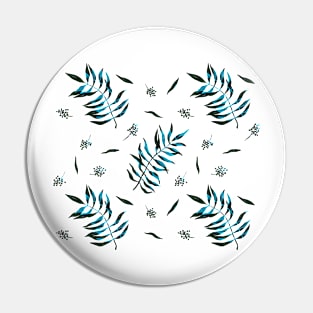 Blue Exotic Plants Pin