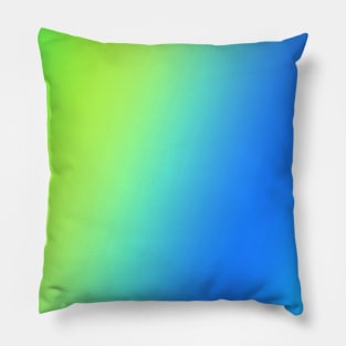 yellow green blue abstract texture Pillow