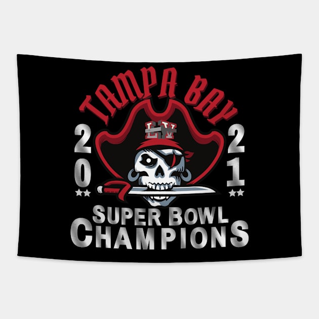 Tampa Bay Football Champions Tapestry by J_Joseph_Designs