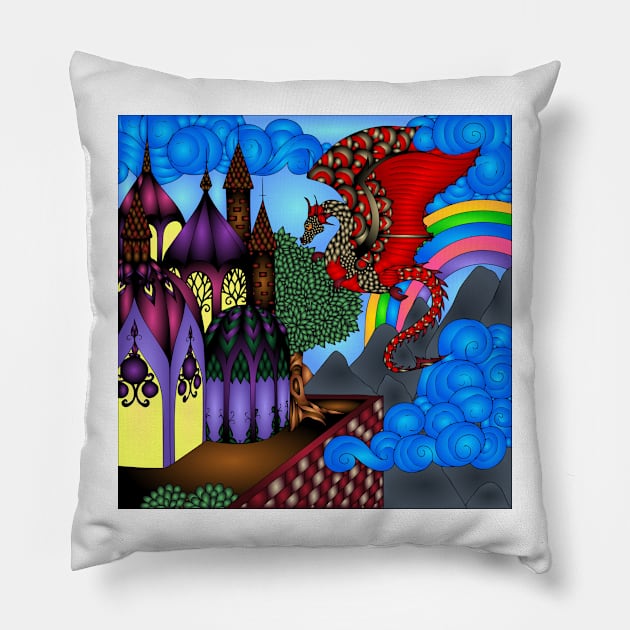 Dragon C 27 (Style:2) Pillow by luminousstore