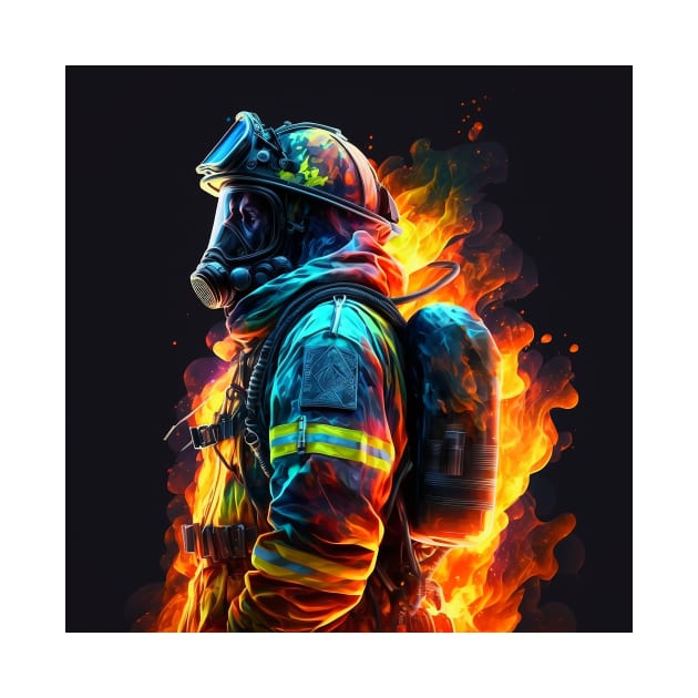 Firefighter Flames Cool by janae