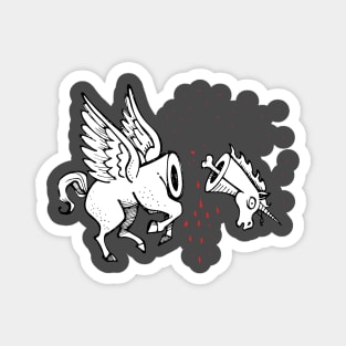 Beheaded unicorn vector illustration Magnet