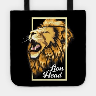 lion head hand drawn Tote