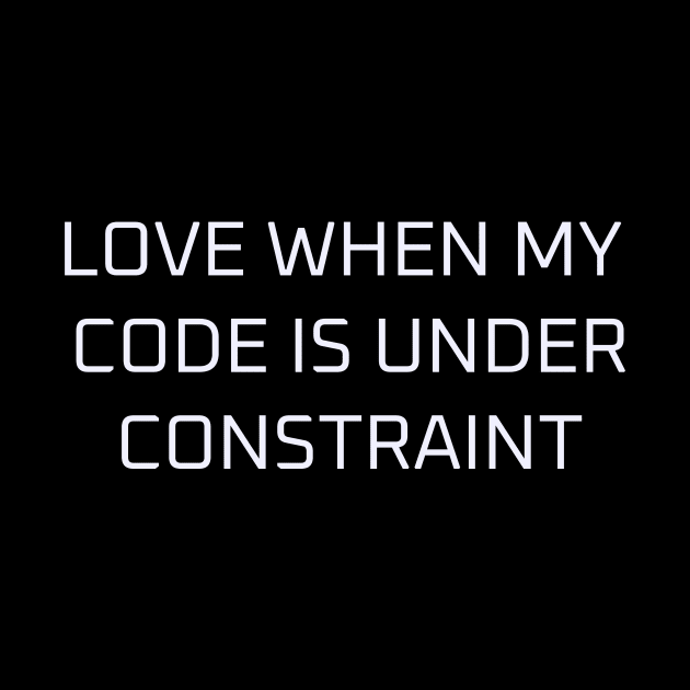 Code under constraints by Mrnninster