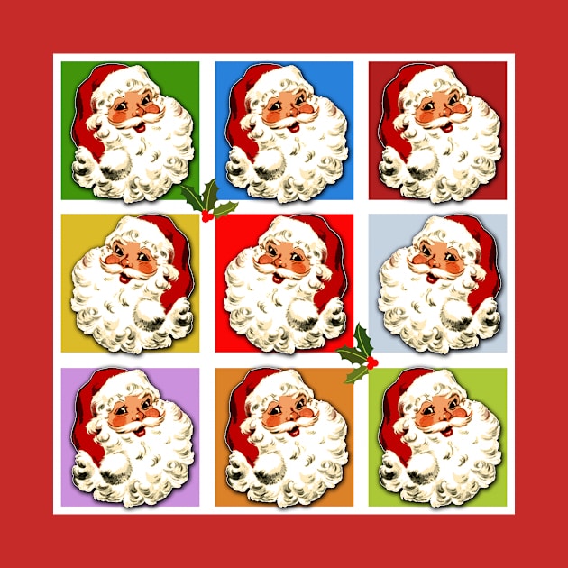 RETRO SANTA CLAUS POP ART VINTAGE SANTA CHRISTMAS by Scarebaby