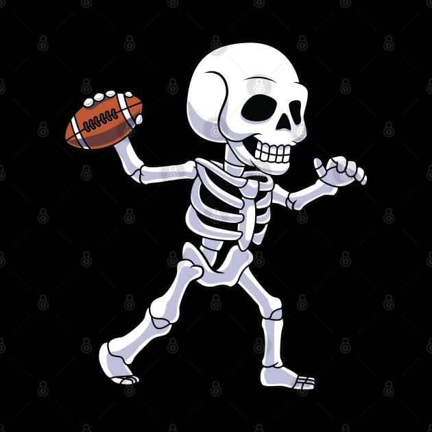 Skeleton American Football Player Halloween Costume by HCMGift