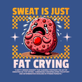 Funny Gym, Sweat  is Just Fat Crying T-Shirt