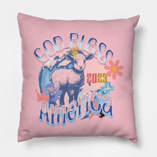 God bless America - earth T-shirt Pillow