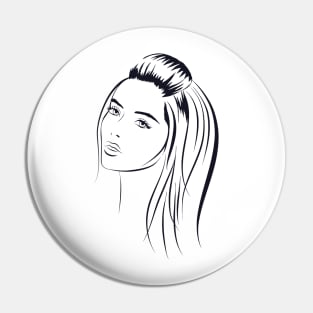 Beauty Girl  portrait Pin