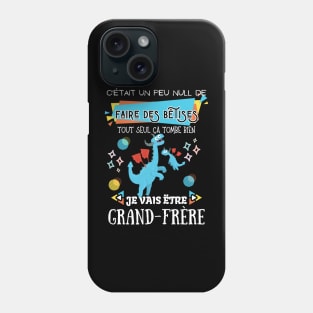 Enfant Futur Grand Frère 2023 Drôle Annonce Dinosaure Bêtises Phone Case