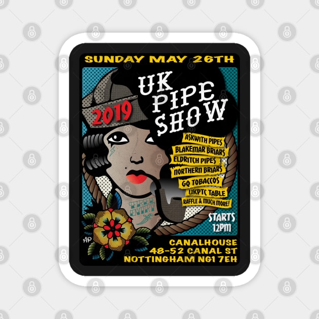 UK Pipe Show 2019 Magnet by annapeachey