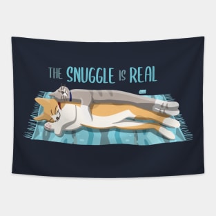 The Snuggle is Real | Cat cuddles Tapestry