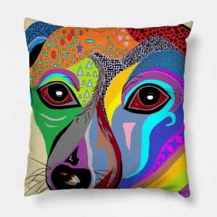 Colorful Chiweenie Pillow