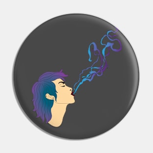 Smoke spiraling away Pin