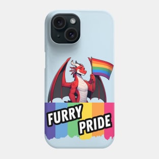 Anthro Scallie Dragon Furry Pride Flag Phone Case