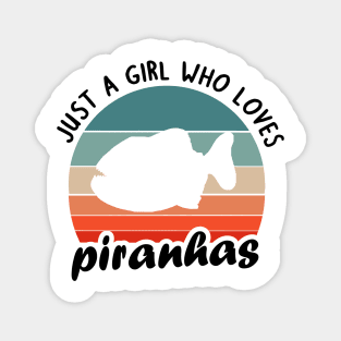 Girl cute piranhas loves lover women fan Magnet