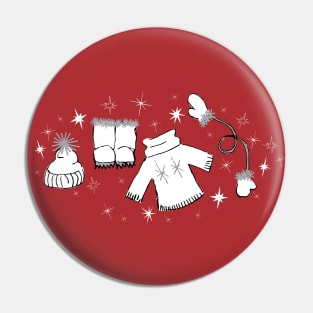 Winter weather snow lover cartoon illustration Pin