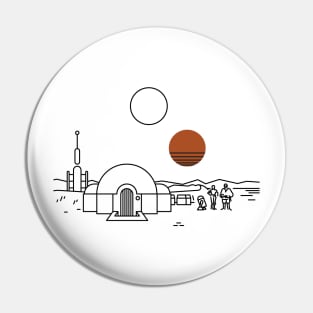 Galactic Sunset Apparel: Journey to the Desert Planet! Pin