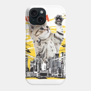 Catzilla Funny Cat T-Shirt - Gift for Cats Lovers Phone Case