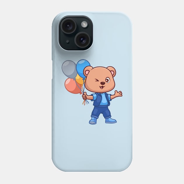 Birthday Bear Cute Cartoon Phone Case by GumregaStd