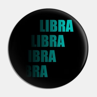 Libra Text Design Pin