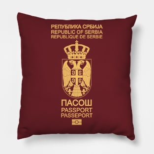 Serbian passport Pillow