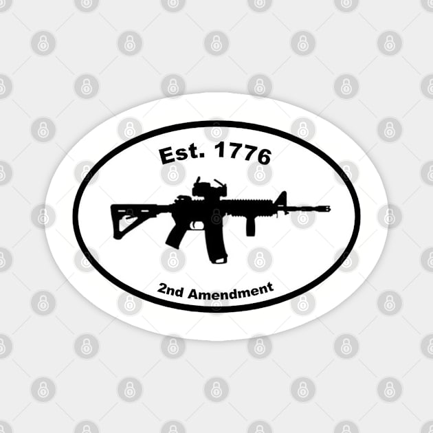 Est. 1776 - 2nd Amendment Magnet by  The best hard hat stickers 