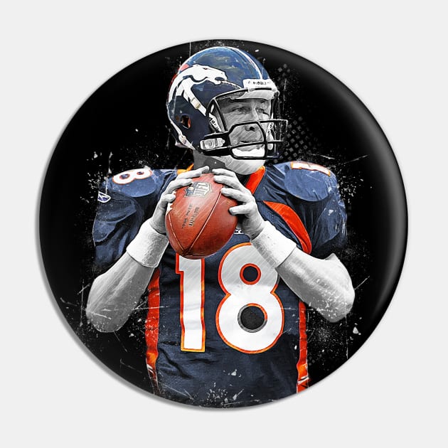 Peyton Manning Pin by Creativedy Stuff