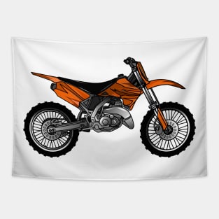 Dirt bike off-road motorcycle / motocross cartoon Tapestry