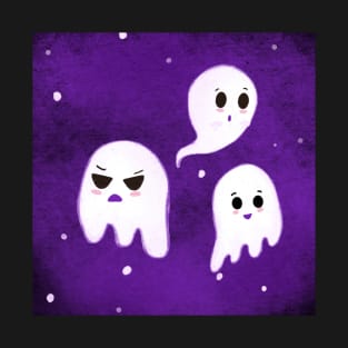 Three Little Ghost in purple halloween edition T-Shirt